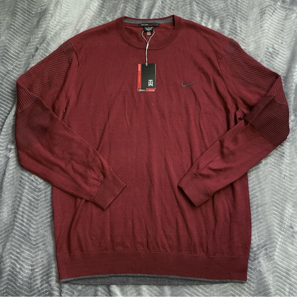 Nike Tiger Woods Sweater Men’s 2XL XXL NWT Golf Engineered Merino Wool Blend